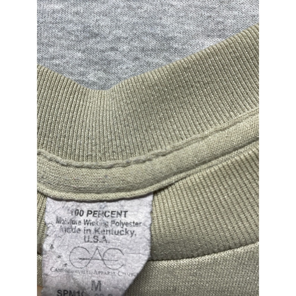 Vintage Campbellsville Apparel Company (CAC) T-Shirt Mens Medium Beige Crew Neck - Picture 3 of 5